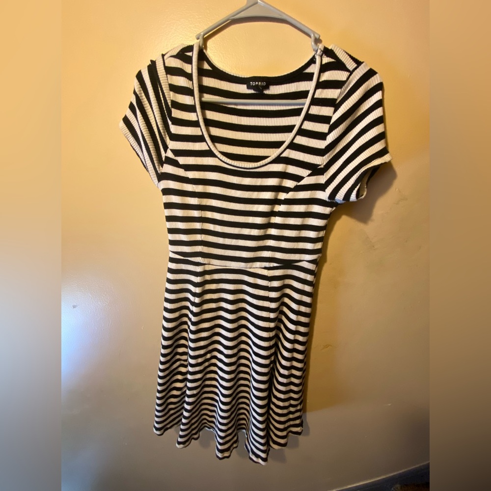 Super cute, heavy and stretchy striped dress